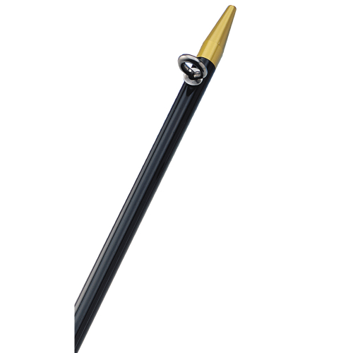 TACO Marine - TACO 8' Center Rigger Pole - Black w/Gold Rings & Tips - 1-&#8539;" Butt End Diameter