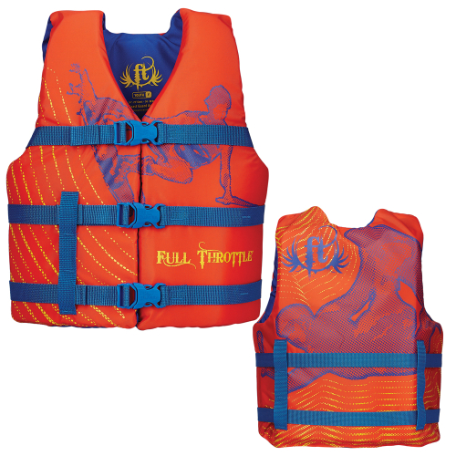 Full Throttle - Full Throttle Character Life Vest - Youth 50-90lbs - Orange