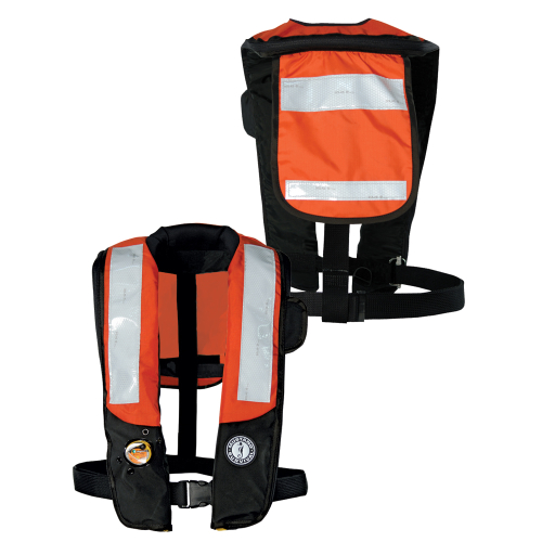 Mustang Survival - Mustang Deluxe Auto Inflatable PFD w/SOLAS Reflective Tape - Orange/Black