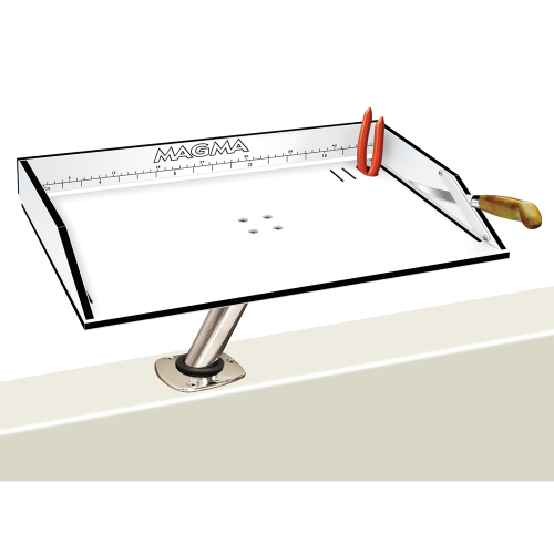 Magma - Magma Bait/Filet Mate Table w/LeveLock Mount - 20" - White/Black