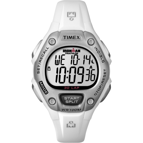 Timex - Timex IRONMAN&reg; 30-Lap Mid-Size Watch - White