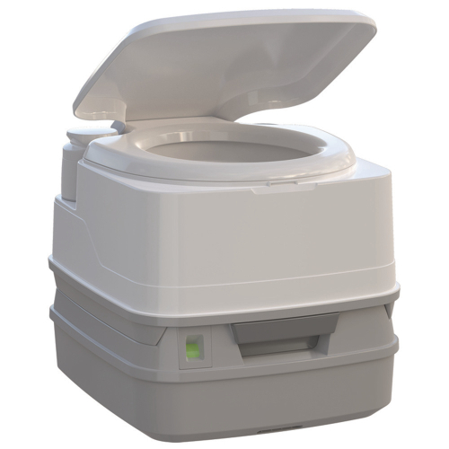 Thetford Marine - Thetford Porta Potti 260P MSD Marine Toilet 90&deg; with Piston Pump, Level Indicator, and Hold-Down Kit