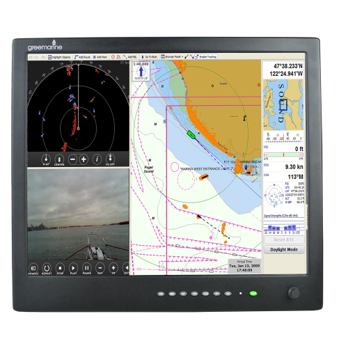 Green Marine Monitors - Green Marine AWM Series II IP65 Sunlight Readable Marine Display - 17"
