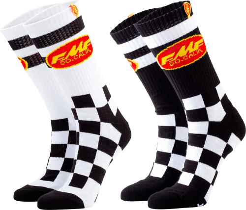 FMF Racing - FMF Racing Checker Socks - HO20194902 - Black/White - OSFM