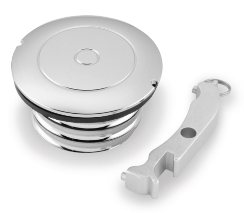 Bikers Choice - Bikers Choice Screw-In Flush Mount Gas Caps - Non Vented Left - 012033