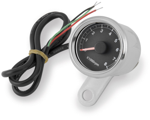Bikers Choice - Bikers Choice LED Mini Tachometer - Black Face - 169364