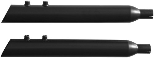 Rush Exhaust - Rush Exhaust 3.5in. Slip-On Mufflers - 1.75in. Baffle - Slash Up - Black - 15312-175