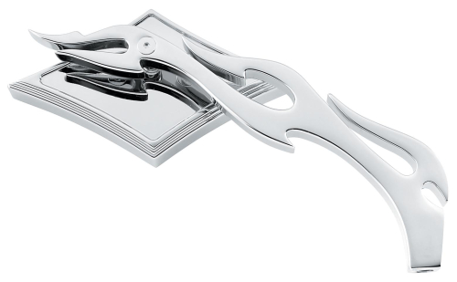 Bikers Choice - Bikers Choice Diamond Mirror with Flame Stem - 76414