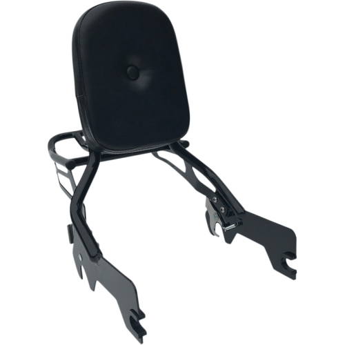 Motherwell - Motherwell Quick-Release Backrest with Luggage Rack - Gloss Black - MWL-155166-GB