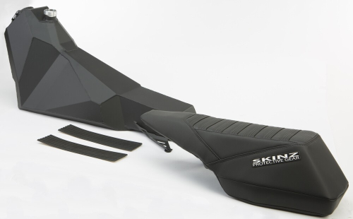 Skinz Protective Gear - Skinz Protective Gear Gas Tank and Burandt Frameless Seat Kit - 10.3gal. - PVTSK226-AL/BK
