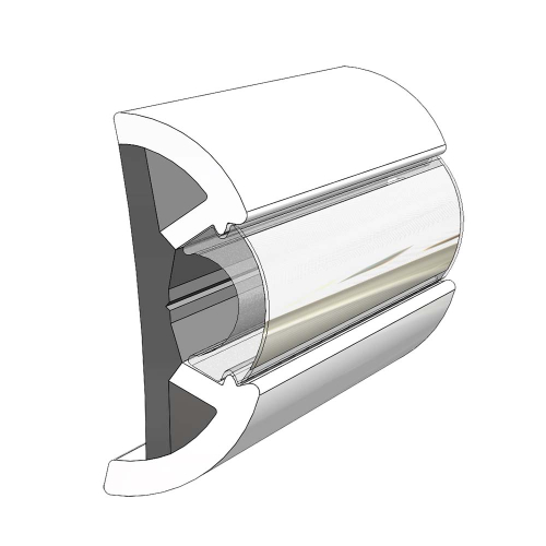 TACO Marine - TACO Large SuproFlex Rub Rail - 2.5" x 1" - Arctic White