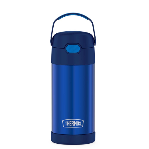 Thermos - Thermos FUNtainer&reg; Stainless Steel Insulated Straw Bottle - 12oz - Navy