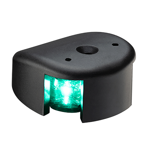 Aqua Signal - Aqua Signal Series 28 Starboard LED Deck Mount Light - Black Housing