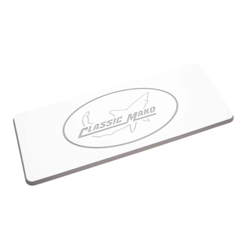 SeaDek - SeaDek 16" x 39" 20mm Dual Density Large Helm Pad White/Storm Grey Embossed Mako Classic Logo - 406mm x 990 x 20mm