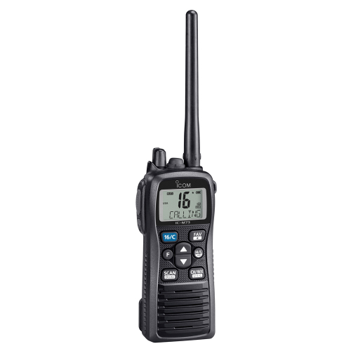Icom - Icom M73 PLUS Handheld VHF Marine Radio w/Active Noise Cancelling &amp; Voice Recording - 6W