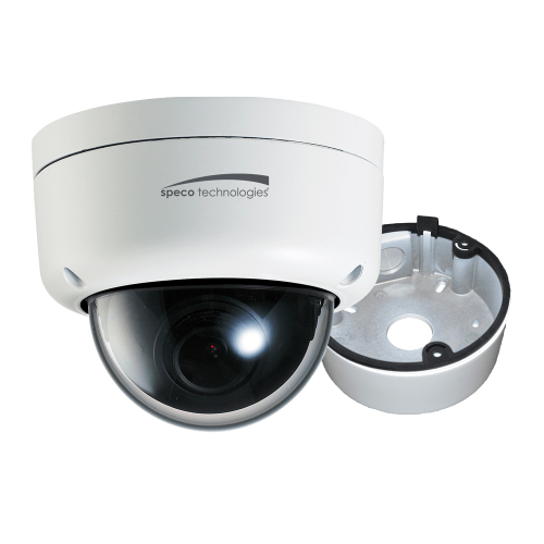 Speco Tech - Speco 2MP Ultra Intesifier&reg; IP Dome Camera 3.6mm Lens - White Housing w/Removable Black Cover &amp; Included Junction Box