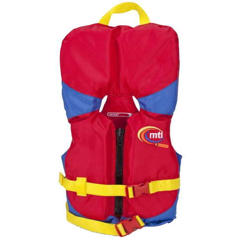 MTI Life Jackets - MTI Infant Life Jacket w/Collar - Red/Royal Blue - 0-30lbs