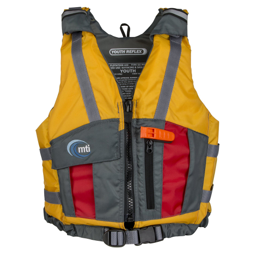 MTI Life Jackets - MTI Youth Reflex Life Jacket - Mango/Red - 50-90lbs