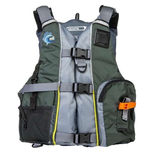 MTI Life Jackets - MTI Calcutta Fishing Life Jacket - Green/Grey