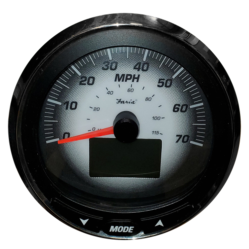 Faria Beede Instruments - Faria 5" Multifunction Gauge - 70MPG - LCD w/o PP - Depth - Black Fade