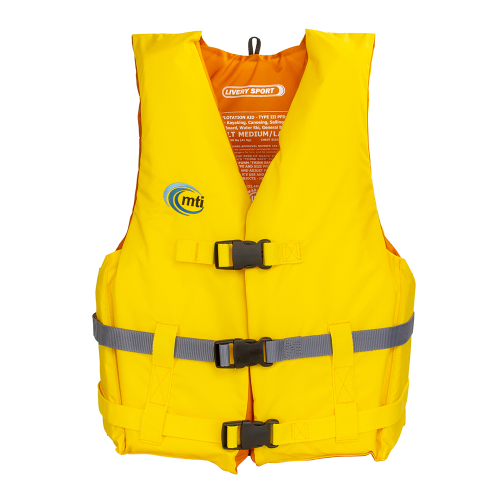 MTI Life Jackets - MTI Livery Sport Life Jacket - Yellow/Gray - X-Large/XX-Large