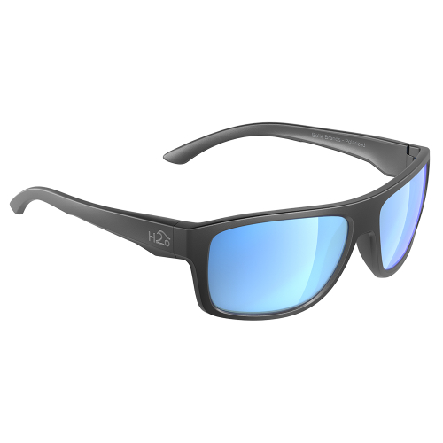 H2Optix - H2Optix Grayton Sunglasses Matt Gun Metal, Grey Blue Flash Mirror Lens Cat. 3 - AR Coating