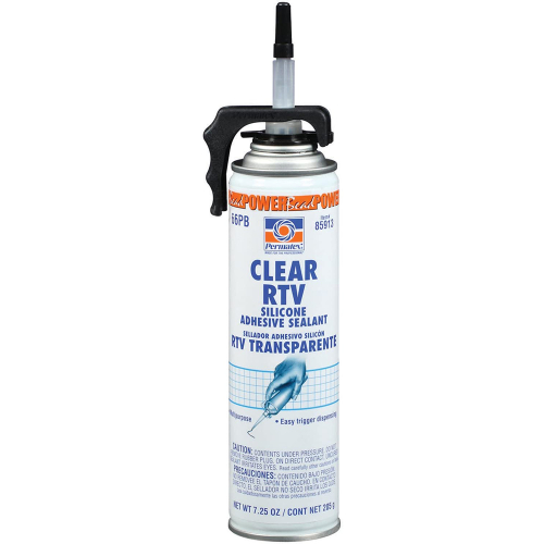 Permatex - Permatex Clear RTV Silicone Adhesive Sealant - 7.25oz