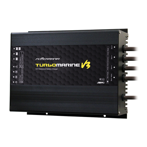 Powermania - Powermania Turbo M430V3 30 Amp 4-Bank 12/24/36/48VDC Waterproof Charger
