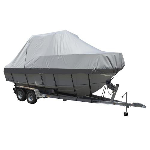 Carver by Covercraft - Carver Performance Poly-Guard Specialty Boat Cover f/22.5&#39; Walk Around Cuddy &amp; Center Console Boats - Grey