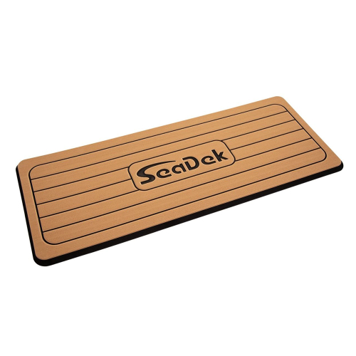 SeaDek - SeaDek Faux Teak Helm Station Pad - 16" x 39" 20mm - Large - Faux Teak w/Black Laser SD Logo