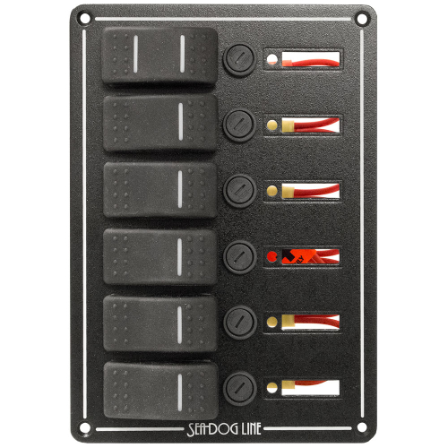 Sea-Dog - Sea-Dog Rocker Switch Panel - 6 Circuit