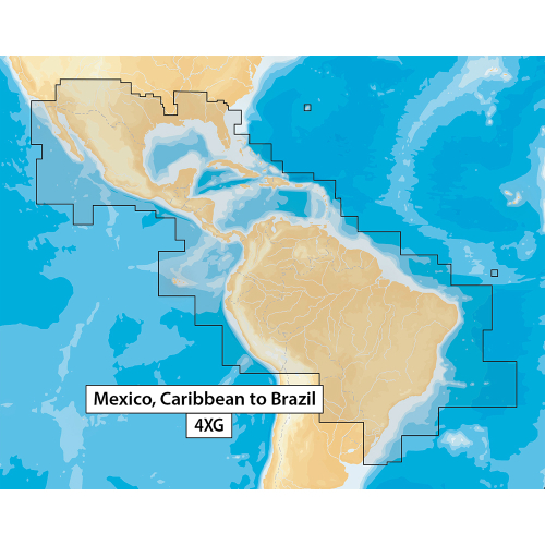 Navionics - Navionics Navionics+ MSD/NAV+4XG Mexico, Caribbean to Brazil - microSD Format