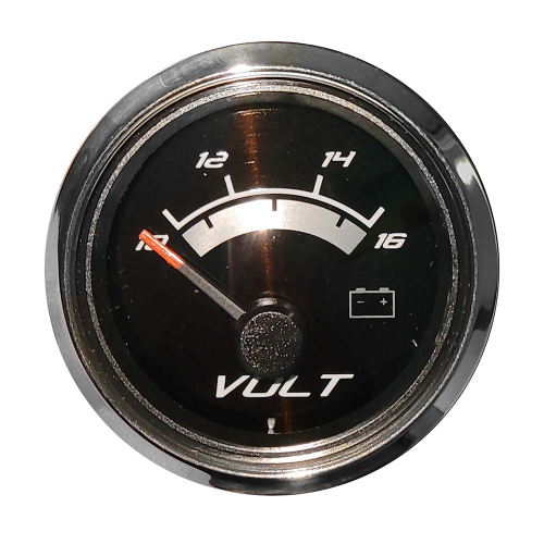 Faria Beede Instruments - Faria 2" Voltmeter - Black Platinum