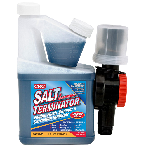 CRC Industries - CRC SX32M Salt Terminator&reg; Engine Flush, Cleaner &amp; Corrosion Inhibitor w/Mixer Unit - 32 FL Oz