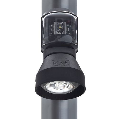 Aqua Signal - Aqua Signal Series 43 Masthead/Foredeck Mast Mount LED Combo Light - 12V/24V - Black Housing