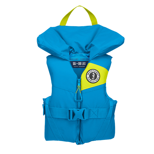 Mustang Survival - Mustang Lil&#39; Legends 100 Youth Foam PFD - 55-88lbs - Azure Blue