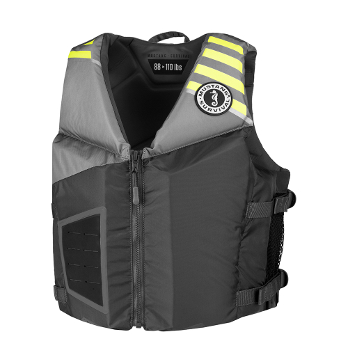 Mustang Survival - Mustang Rev Young Adult Foam Vest - Gray/Light, Gray/Flourescent Yellow &amp; Green