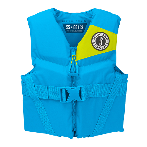 Mustang Survival - Mustang Rev Youth Foam Vest - 55-88lbs - Azure Blue