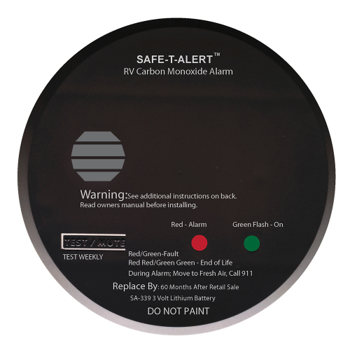 Safe-T-Alert - Safe-T-Alert SA-339 Black RV Battery Powered CO2 Detector