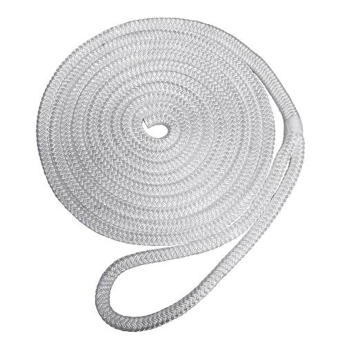 Robline - Robline Premium Nylon Double Braid Dock Line - 1/2" x 25' - White
