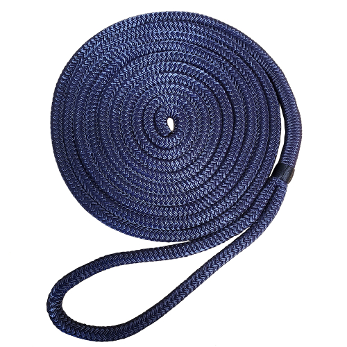 Robline - Robline Premium Nylon Double Braid Dock Line - 1/2" x 35' - Navy Blue