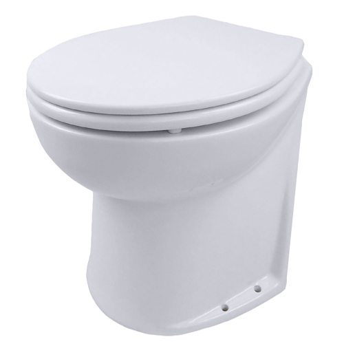 Jabsco - Jabsco Deluxe Flush Electric Raw Water Toilet w/Angled Back - 24V