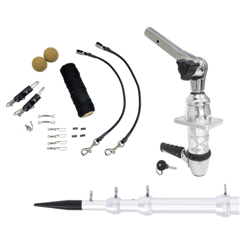 Tigress - Tigress XD Top Mount System - 15&#39; - Silver Outriggers Elite Rigging Kit