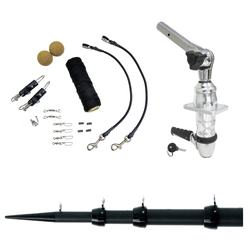 Tigress - Tigress XD Top Mount System - 15&#39; - Black Outriggers Elite Rigging Kit