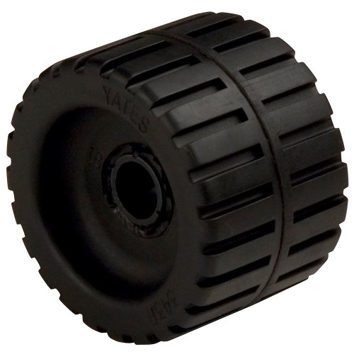 C.E. Smith - C.E. Smith Ribbed Wobble Roller 4-3/8" - 3/4"ID w/Bushing Black