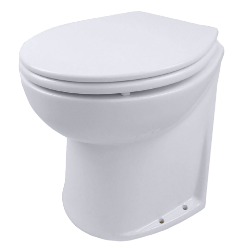 Jabsco - Jabsco Deluxe Flush 14" Slant Back 12V Electric Toilet w/Intake Pump
