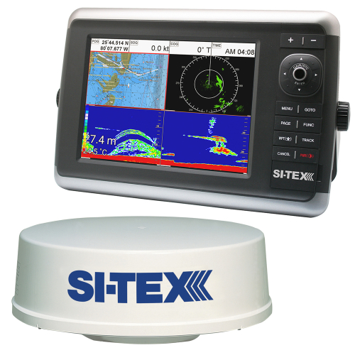 SI-TEX - SI-TEX NavStar 10R GPS Chartplotter, Sonar, Radar System w/MDS-12 Radar and internal GPS Antenna