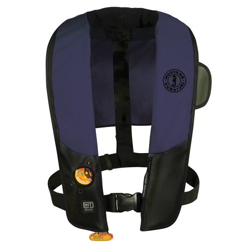 Mustang Survival - Mustang HIT Automatic Inflatable PFD - Law Enforcement Edition w/Customizable Back Flap  - Navy/Black