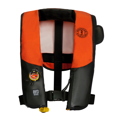 Mustang Survival - Mustang HIT Automatic Inflatable PFD - Law Enforcement Edition w/Customizable Back Flap  - Orange/Black