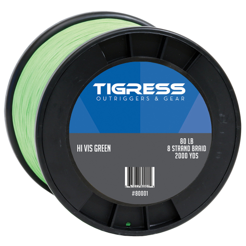 Tigress - Tigress High-Visibility 80lb Kite Braid - Green